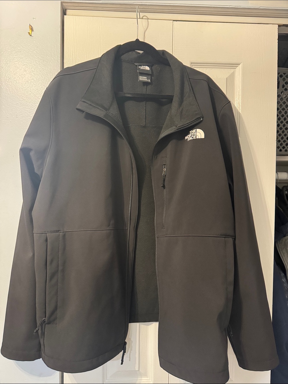The North Face Men's Black Softshell Jacket with Chest Logo